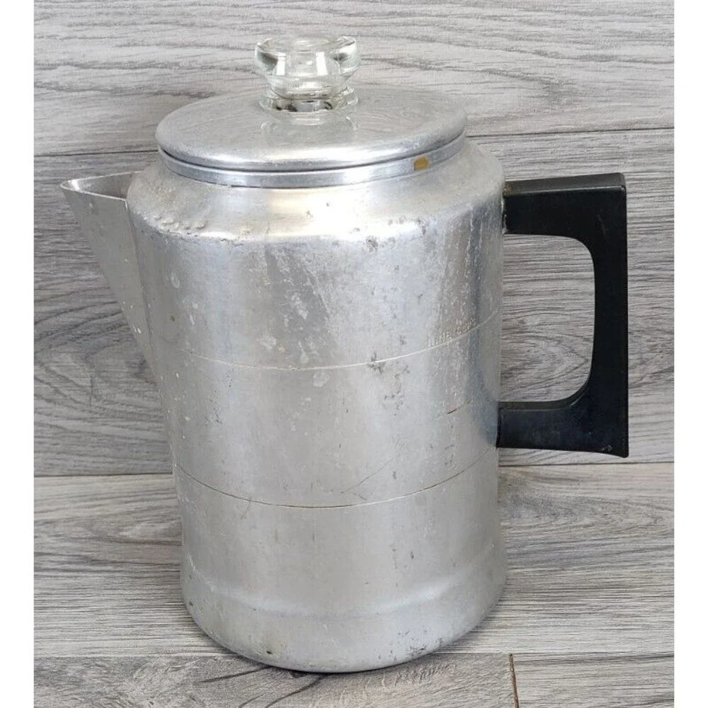 Vtg  Comet The Popular Aluminum 5 - 9 Cup Percolator Stovetop Coffee Maker